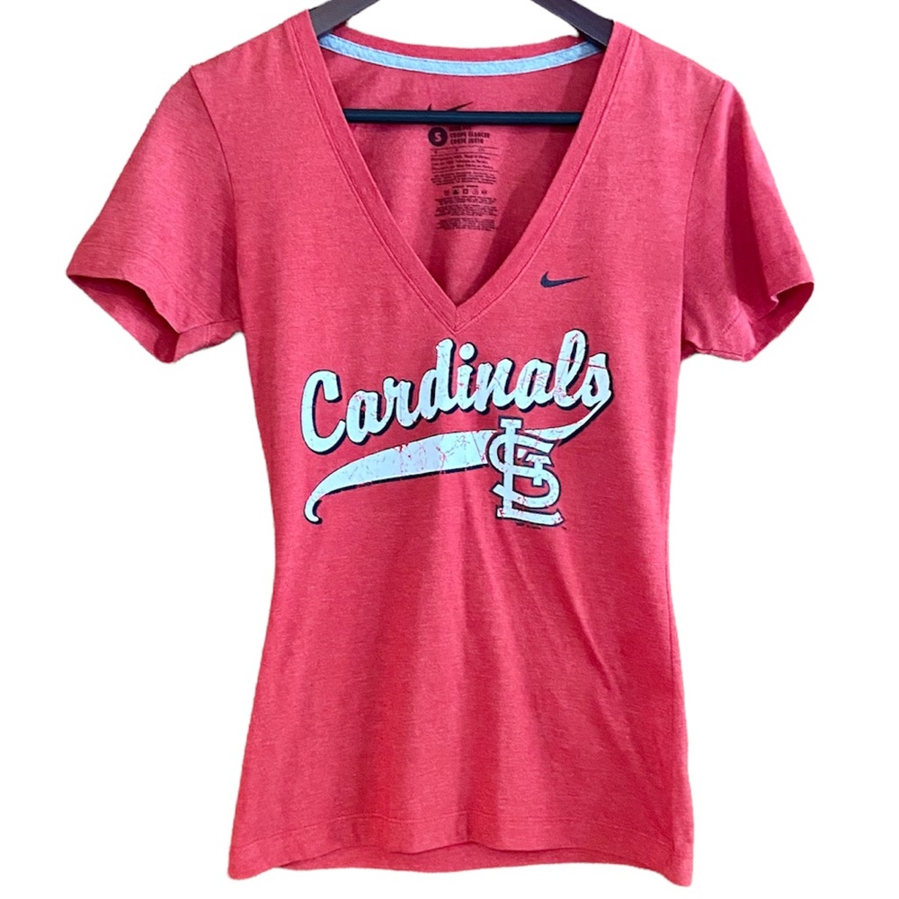 Nike MLB St. Louis Cardinals Red V-Neck T-Shirt